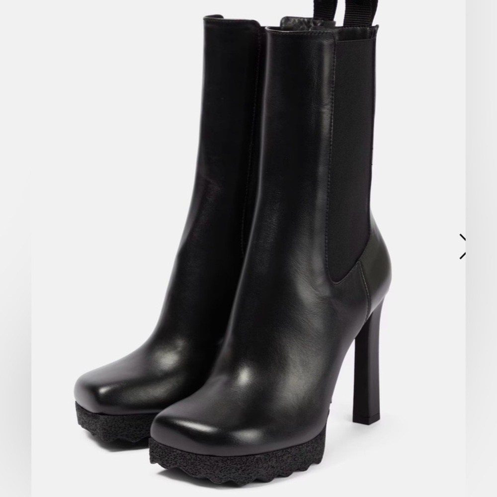 Off-White leather heeled boots - Picture 7 of 9